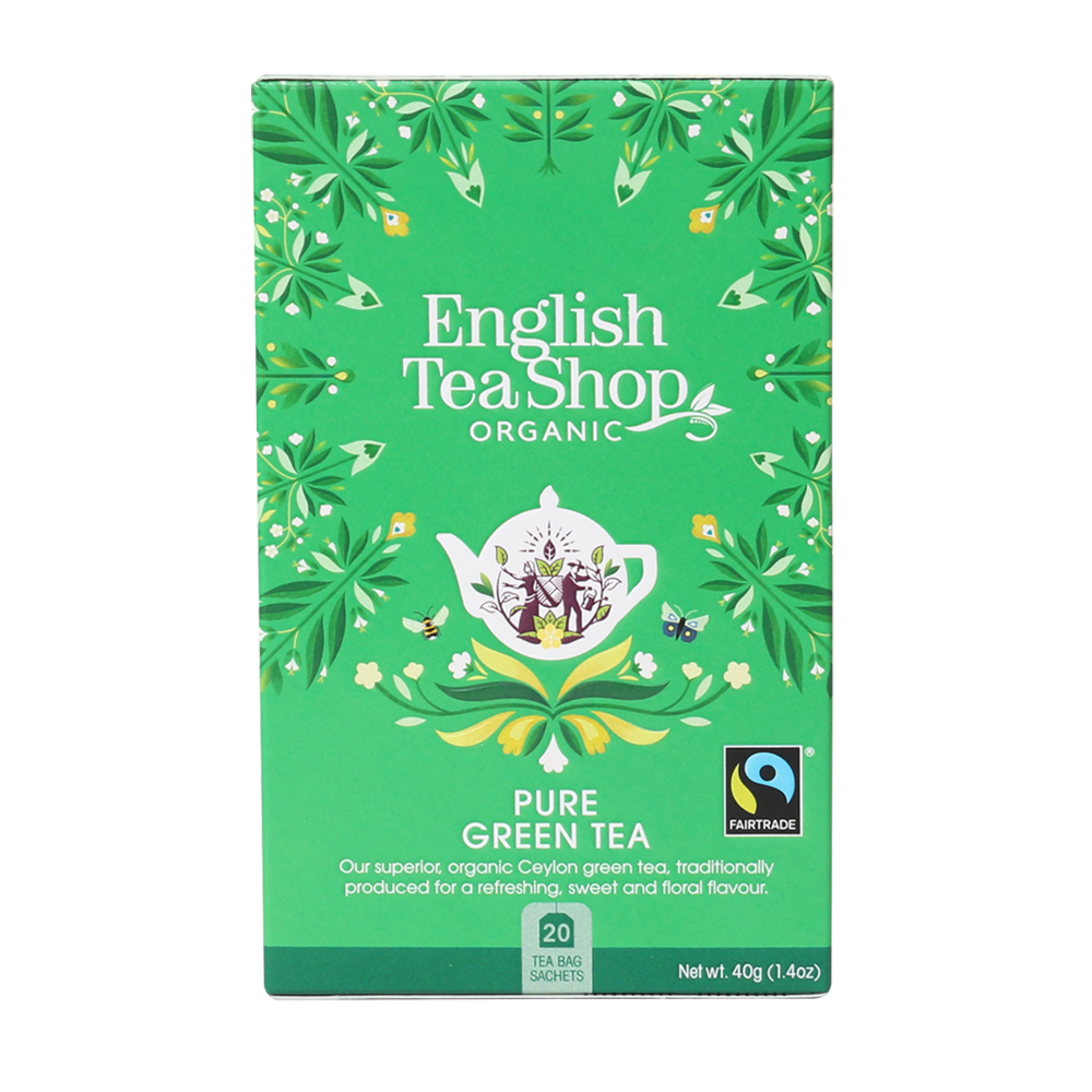 ENGLISH TEA SHOP Organic Green Tea Teabags 6x20pc
