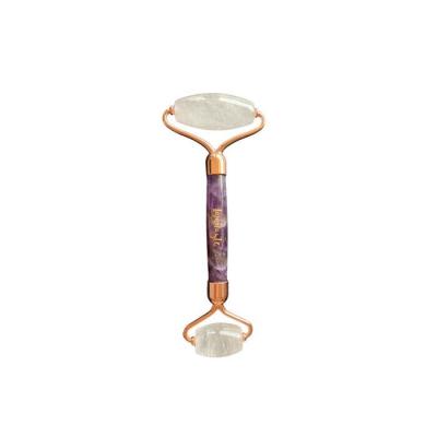 Lammaste Facial Roller | White Quartz | Amethyst Fixed Size