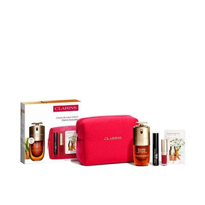 Clarins Favourites Set: Double Serum 30ml+Lip Comfort Oil - # 03 1.4ml+Wonder Volume Mascara XXL 3ml+Double Serum Eye Sample 0.9ml 4pcs