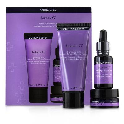 DERMAdoctor Kakadu C Vitamin C Brightening Kit: Daily Cleanser 70ml + 20% Vitamin C Serum 15ml + Eye Souffle 15ml 3pcs