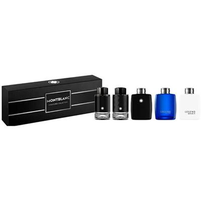 Mont Blanc Mini Set For Men: Explorer & Explorer Extreme & Legend & Legend Blue & Legend Spirit 5 Pc