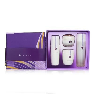 Tatcha Ritual For Firm Skin Set: Camellia Cleansing Oil 150ml + Essence 150ml + Silk Cream 50ml + Rice Polish 60g 4pcs