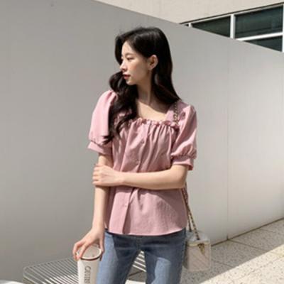 Trendywhere Square Neck Puff Sleeve Blouse Free (XS-M)