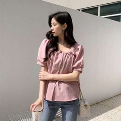 Trendywhere Square Neck Puff Sleeve Blouse Free (XS-M)