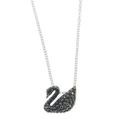 Swarovski Iconic Swan pendant Swan 5347330 - Small, Black, Rhodium plated Black