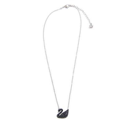 Swarovski Iconic Swan pendant Swan 5347329 - Medium, Black, Rhodium plated Black