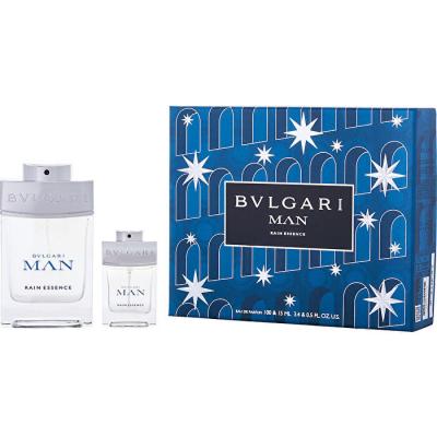 Bvlgari Man Rain Essence Eau De Parfum Spray 90ml/3.4oz & Eau De Parfum Spray 0.5oz