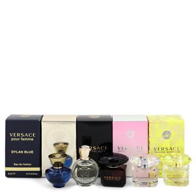 Versace Mini Gift Set Women - Bright Crystal & Yellow Diamond & Crystal Noir & Dylan Turquoise & Dylan Blue 5pc