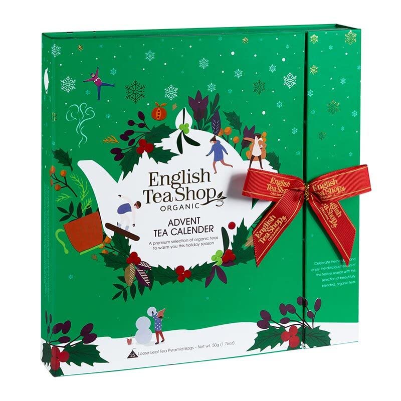 ENGLISH TEA SHOP Christmas 2022 Green Book Style Advent Calendar 50g