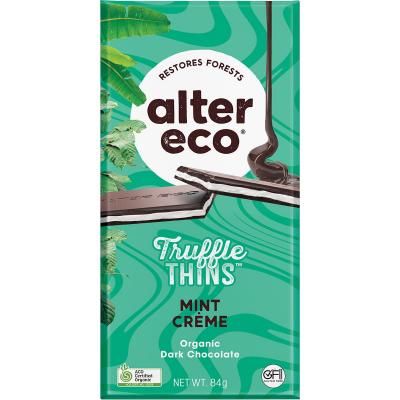 Chocolate Organic Mint Creme Dark Truffle Thins 12x84g