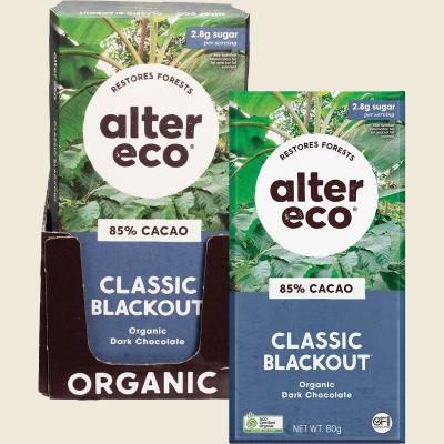 Chocolate Organic Dark Classic Blackout 12x80g Chocolate Organic Dark Classic Blackout 12x80g