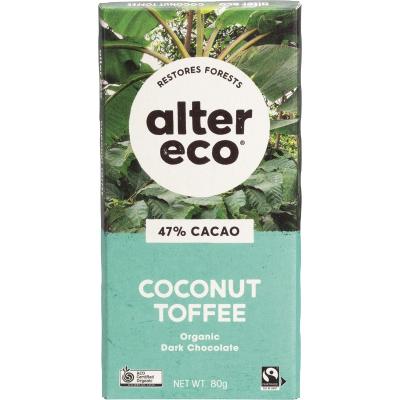 Chocolate Organic Dark Coconut Toffee 12x80g