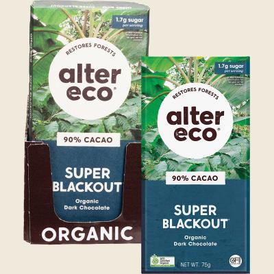 Chocolate Organic Dark Super Blackout 12x75g