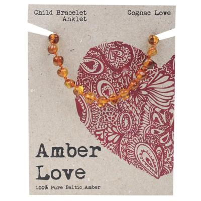 Children's Bracelet/Anklet 100% Baltic Amber Cognac 14cm