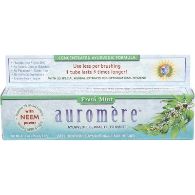 Toothpaste Ayurvedic Fresh Mint Fluoride Free 6x117g