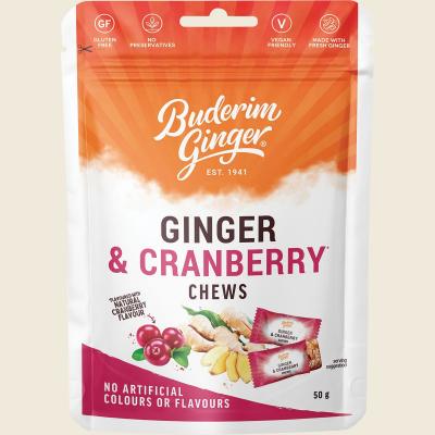 Ginger & Cranberry Chews 12x50g