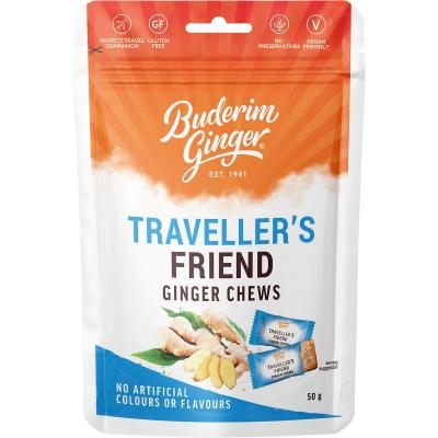 Traveller's Friend Ginger Chews 50g