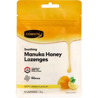 Manuka Honey Lozenges Zesty Lemon 12x4.5g