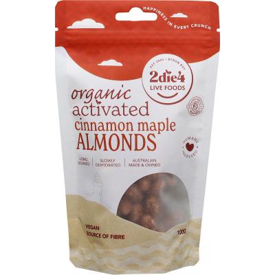 Organic Activated Almonds Cinnamon Maple 100g