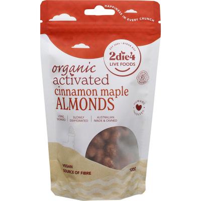 Organic Activated Almonds Cinnamon Maple 100g
