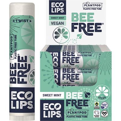 Lip Balm Display Bee Free Sweet Mint 24x4.25g