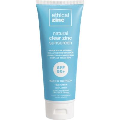 Natural Clear Zinc Sunscreen SPF 50+ 100g