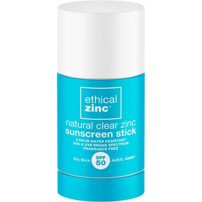 Natural Clear Zinc Sunscreen Stick SPF 50 50g