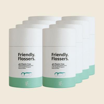 Friendly Flossers Bio Dental Picks Natural Mint 8x45pcs Friendly Flossers Bio Dental Picks Natural Mint 8x45pcs