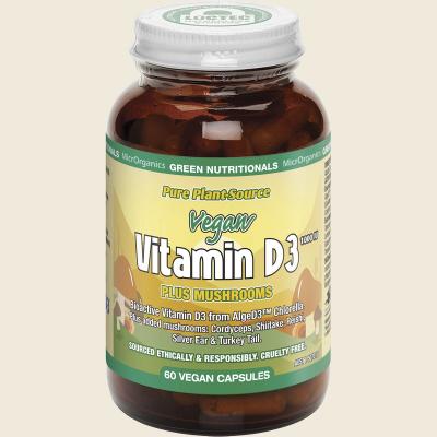 Vitamin D3 1000IU + Mushrooms 60 Caps
