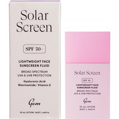 Solar Screen SPF50+ Lightweight Face Sunscreen Fluid 30ml