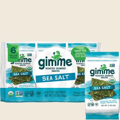 Roasted Seaweed Snacks Sea Salt 6x5g Roasted Seaweed Snacks Sea Salt 6x5g