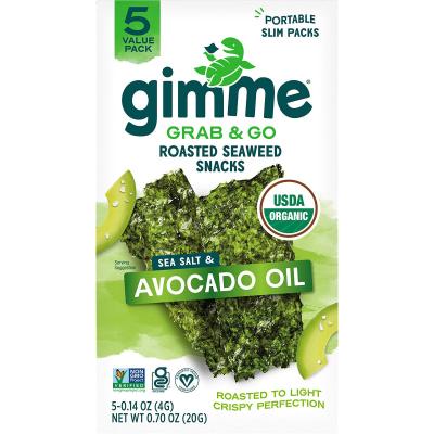 Roasted Seaweed Snacks Grab & Go Sea Salt & Avocado Oil 5x4g