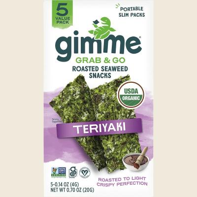 Roasted Seaweed Snacks Grab & Go Teriyaki 6x20g