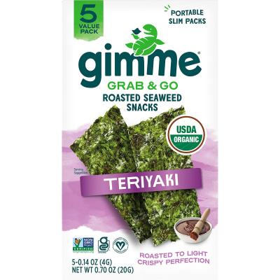 Roasted Seaweed Snacks Grab & Go Teriyaki 5x4g