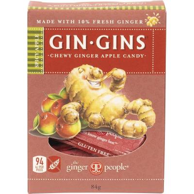 Gin Gins Ginger Candy Chews Spicy Apple 12x84g