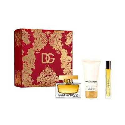 Dolce & Gabbana The One 3pc Set - Eau De Parfum & Purse Spray 10ml & Body Lotion 50ml 75ml