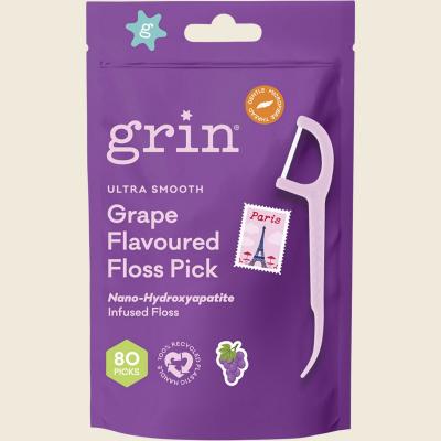 Ultra Smooth Floss Picks Grape Flavoured 80pk