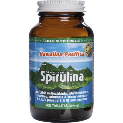 Hawaiian Pacifica Spirulina Tablets 500mg 200 Tabs