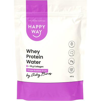 Ashy Bines Whey Protein Water Grape Bubble Gum 420g