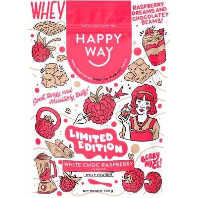 Whey Protein Powder White Choc Raspberry 500g