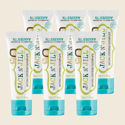 Toothpaste Children Blueberry Fluoride Free 6x50g