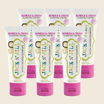 Toothpaste Children Berries & Cream Fluoride Free 6x50g