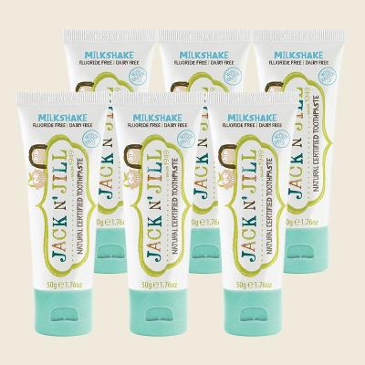 Toothpaste Children Milkshake Fluoride Free 6x50g