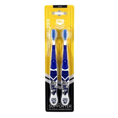 Nrl Mascot Kids Toothbrush - Bulldogs Canterbury 2 Pack