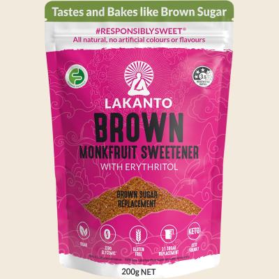 Brown Monkfruit Sweetener Brown Sugar Replacement 200g