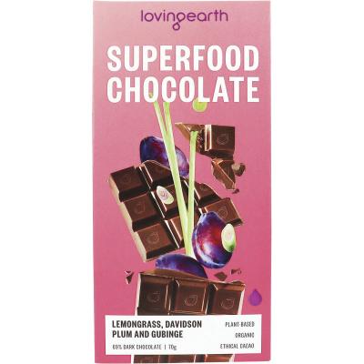 Superfood Chocolate Lemongrass, DavidsonPlum, Gubinge 11x70g