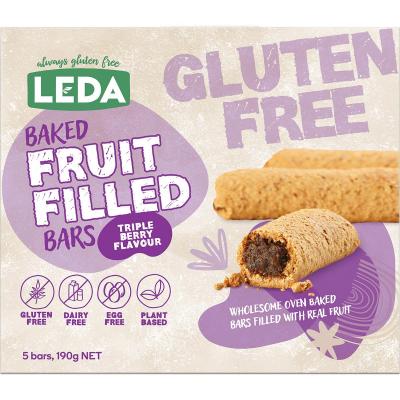 Baked Fruit Filled Bars Triple Berry Multipack 5 Bars 6x190g