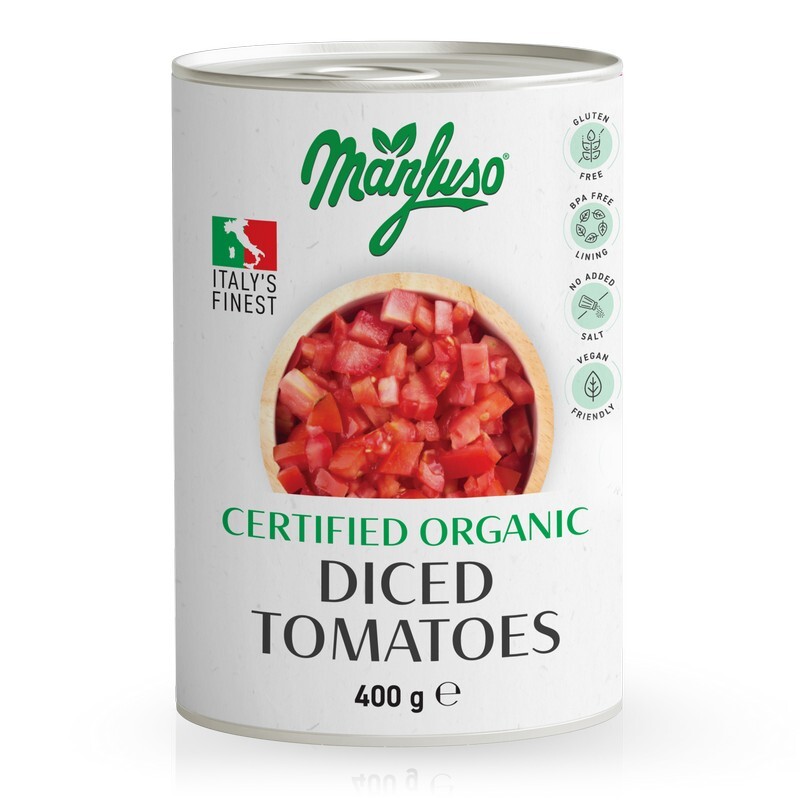 MANFUSO Organic Diced Tomatoes 400g