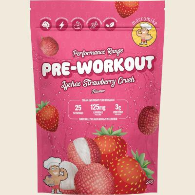 Pre Workout Lychee Strawberry Crush 250g