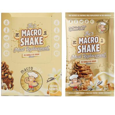 The Macro Shake Meal Replacement PB Vanilla Ice Cream 12x56g